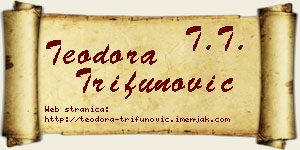 Teodora Trifunović vizit kartica